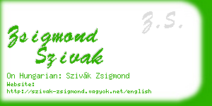 zsigmond szivak business card