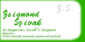 zsigmond szivak business card